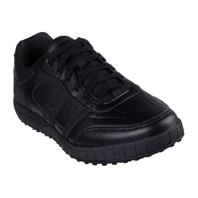 Skechers Elston 2.0 Sr Mens Round Work Shoes In Black