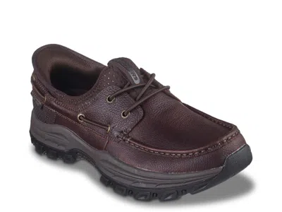Skechers Extra Wide Width Hands Free Slipins Relaxed Fit Knowlson Shore Thing Boat Shoe In Brown