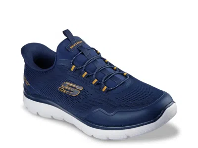 Skechers Extra Wide Width Hands Free Slipins Summits Top Rate Sneaker In Blue