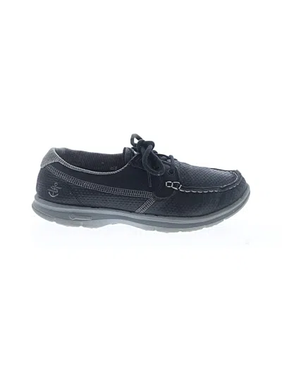 Pre-owned Skechers Flats In Black