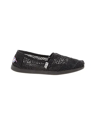 Pre-owned Skechers Flats In Black