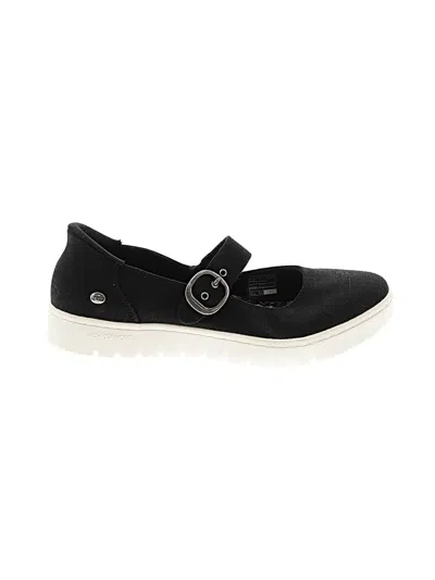 Pre-owned Skechers Flats In Black