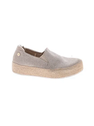 Pre-owned Skechers Flats In Gray