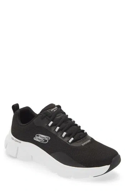 Skechers Flex Comfort Sneaker In Black/white