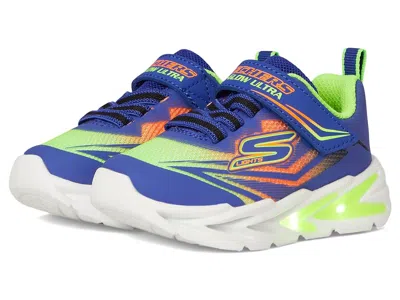 Skechers Kids' Flex-glow Ultra 400139n (toddler) Boys Shoes Blue/multi : 10 Toddler M
