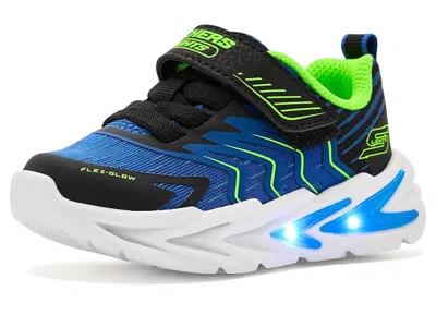 Skechers Kids' Flex-glow Ultra 400141n (toddler) Boy's Shoes Black/blue/lime: 10 Toddler M In Multi