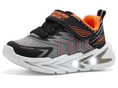 Skechers Kids' Flex-glow Ultra 400141n (toddler) Boy's Shoes Black/charcoal: 9 Toddler M In Multi