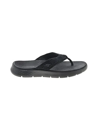 Pre-owned Skechers Flip Flops In Black