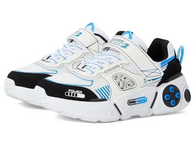 Skechers Gametronix 2.0 402270l (little Kid/big Kid) Boys Shoes White/black/blue : 11 Little Kid M