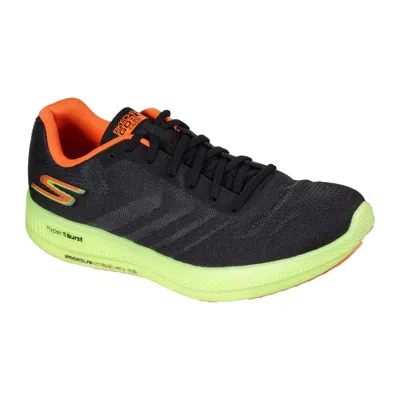 Pre-owned Skechers (gar130001) Women's Go Run Razor Sports Shoes In 2 Color Options 3 To 8 In Black/yellow/orange