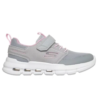 Skechers Girl's Glide-step Flow Sneaker In Light Gray