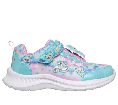 Skechers Girl's Jumpsters - Cutie Critters Sneaker In Turquoise