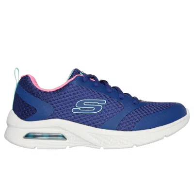 Skechers Girl's Microspec Max - Running Gal Sneaker In Navy/pink