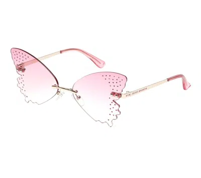 Skechers Girl's Rimless Butterfly Sunglasses In Pink