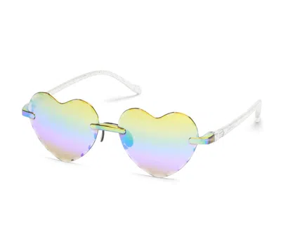 Skechers Girl's Rimless Hearts Sunglasses | In Multicolor