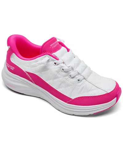 Skechers Kids' Girls' Contour Foam Cozy Fit Walking Slip-on Sneakers From Finish Line In Pink