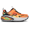 Skechers Little Kids Mega-craft 4k Fastening Strap Casual Sneakers From Finish Line In Orange/black