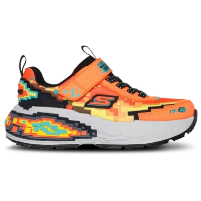 Skechers Little Kids Mega-craft 4k Fastening Strap Casual Sneakers From Finish Line In Orange
