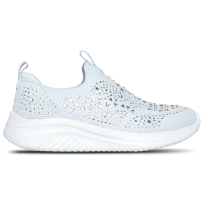 Skechers Kids' Girls Preschool   Ultra Flex 3.0 In White/light Blue