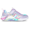 Skechers Girls Lilac Kids Unicorn Dreams Light-up Metallic-woven Trainers 4-9 Years In Lavender Sparkle/multi