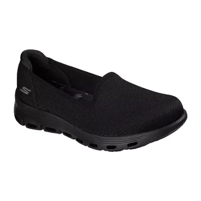 Skechers Glide Step Serene Lennon Womens Round Closed Toe Slip-on Shoe In Black