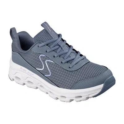Skechers Glide Step Sole Womens Walking Shoes In Blue