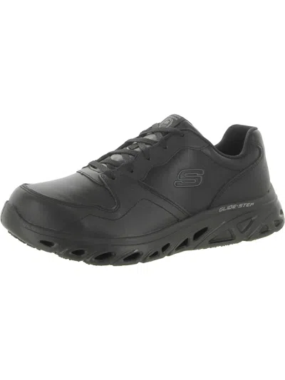 Skechers Glide Step Sr.-tupela Womens Leather Gym Work And Safety Shoes In Grey