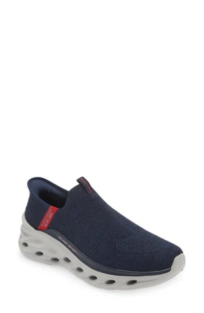 Skechers Glide Step Swift Slip-on Sneaker In Navy/ Red