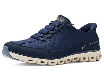 Skechers Glide-step - At Ease Cozy Fit Hands Free Slip-ins In Blue