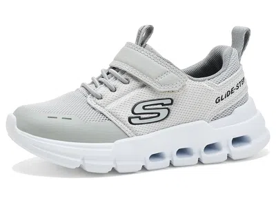 Skechers Glide-step Flow 404172l (little Kid/big Kid) Boy's Shoes Light Grey : 12.5 Little Kid M, Textile In Gray