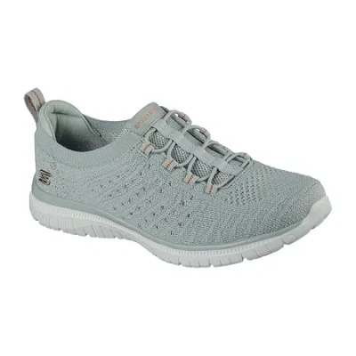 Skechers Glide-step Glistened Womens Slip-on Walking Shoes In Green