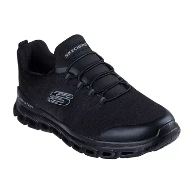Skechers Glidestep Mens Slip-on Walking Shoes Wide Width In Black