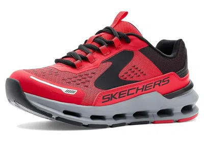 Skechers Glide-step Plus - Vista-pace 404161l (little Kid/big Kid) Boys Shoes Red/black : 4.5 Big Kid M, Text In Multi