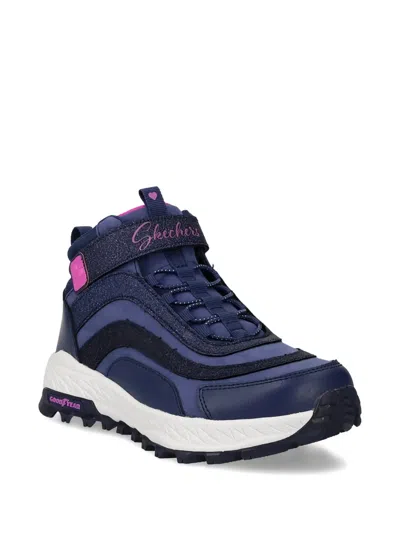 Skechers Kids' Glitter Strap Sneakers In Blue