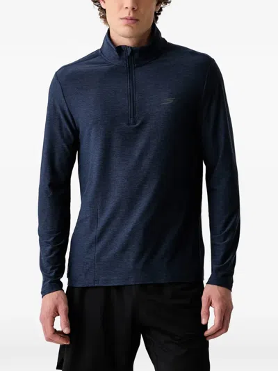 Skechers Go Dri Quarter-zip Sweatshirt In Blue