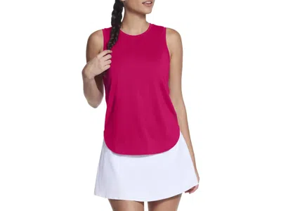 Skechers Go Dri Swift Tunic Tank Top In Red