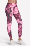 Skechers Go Flex Rib Inbloom Full Length High Waist Pocket Leggings In Pink