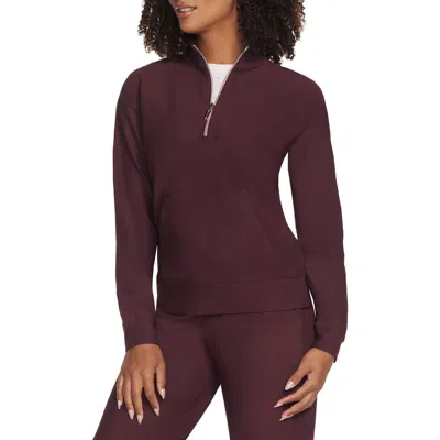 Skechers Go Luxe™ Half Zip Pullover In Burgundy