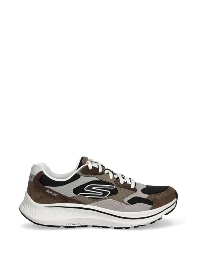 Skechers Go Run Consistent 2.0 Lace-up Logo-detail Sneakers In Brown