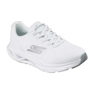 Skechers Go Run Glide-step Vortex Avalin Womens Slip-on Walking Shoes In White