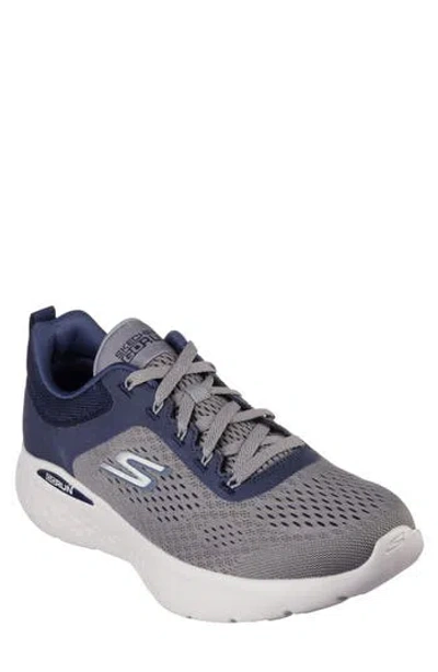 Skechers Go Run Lite Sneaker In Gray/navy