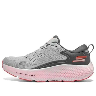 Skechers Go Run Max Road 6 'grey Pink' In Multi