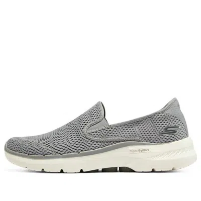 Skechers Go Walk 6 'grey White' In Gray