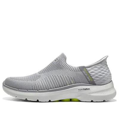 Skechers Go Walk 6 'grey Yellow' In Gray