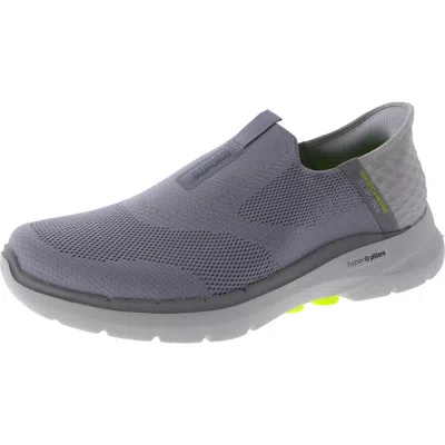 Skechers Go Walk 6 Mens Performance Lifestyle Slip-on Sneakers In Grey