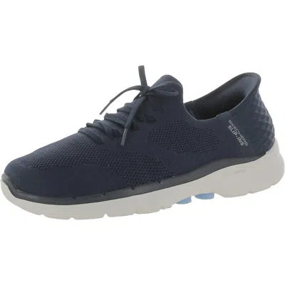 Skechers Go Walk 6 Womens Memory Foam Casual And Fashion Sneakers In Blue