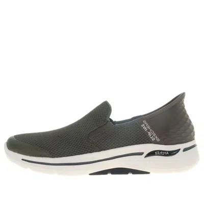 Skechers Go Walk Arch Fit 'olive White' In Multi