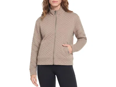 Skechers Go Walk Diamond Cozy Fit Jacket In Taupe