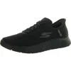 Skechers Go Walk Flex - Hands Up Mens Fitness Workout Slip-on Sneakers In Black