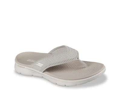 Skechers Go Walk Flex Holly Sandal In Gray